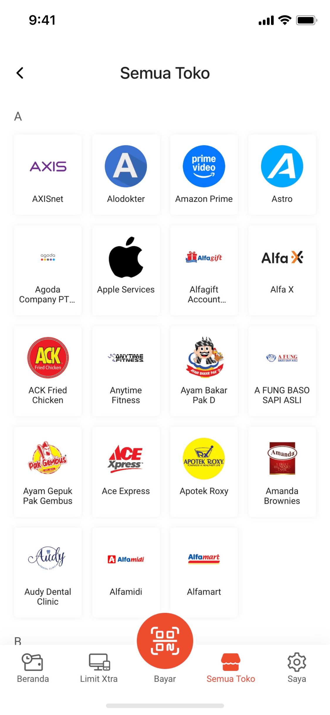 Merchant Kami app interface
