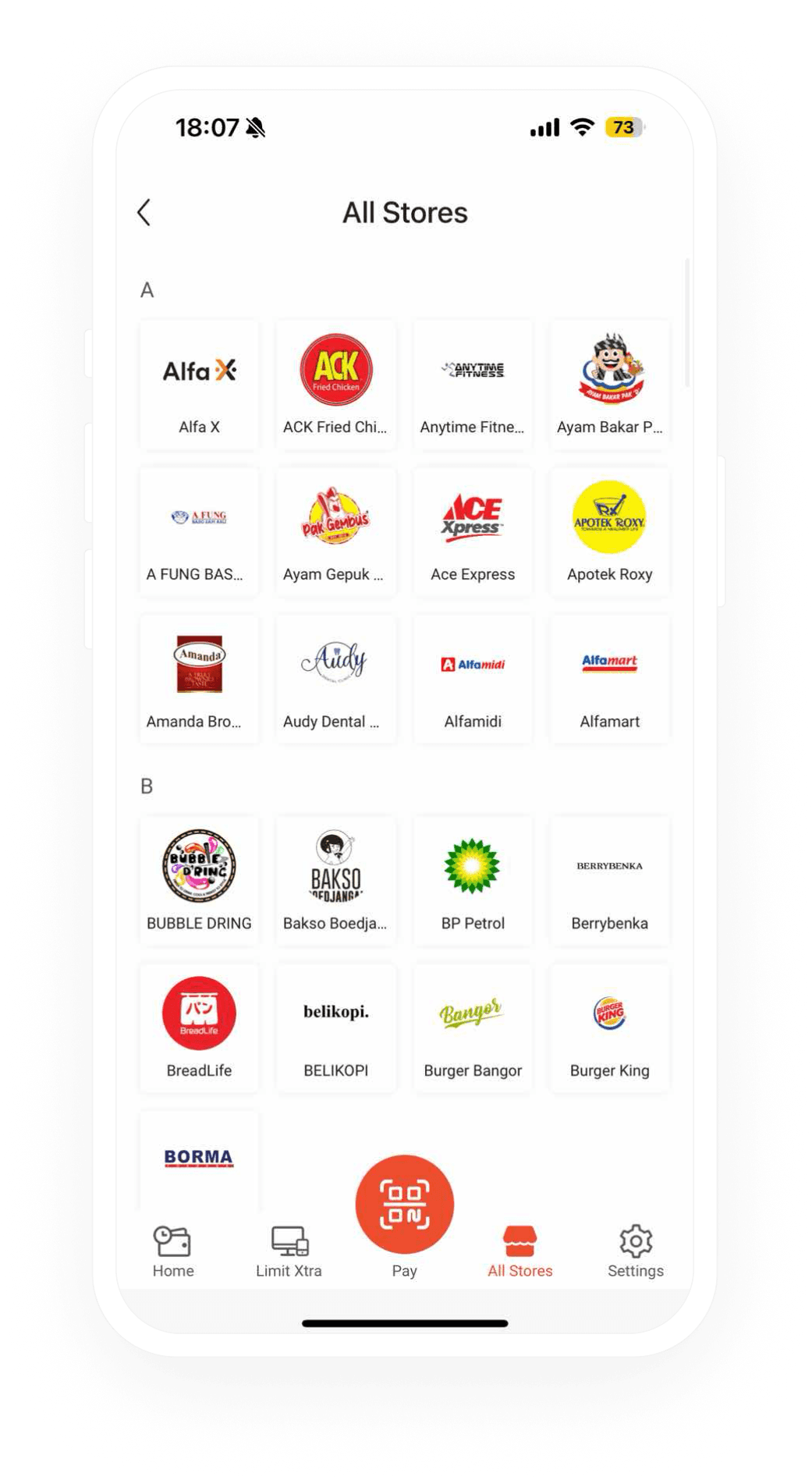 Merchant Kami app interface