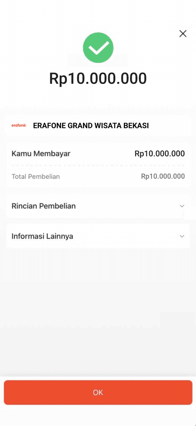 Masukkan PIN dan konfirmasi