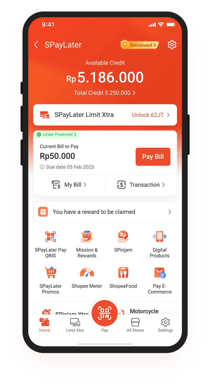 Antarmuka aplikasi Beli Sekarang, Bayar Nanti